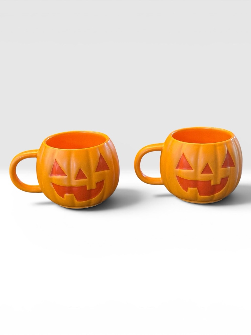Hallmark Halloween Pumpkin Jack-O'-Lantern Mug Set - Orange